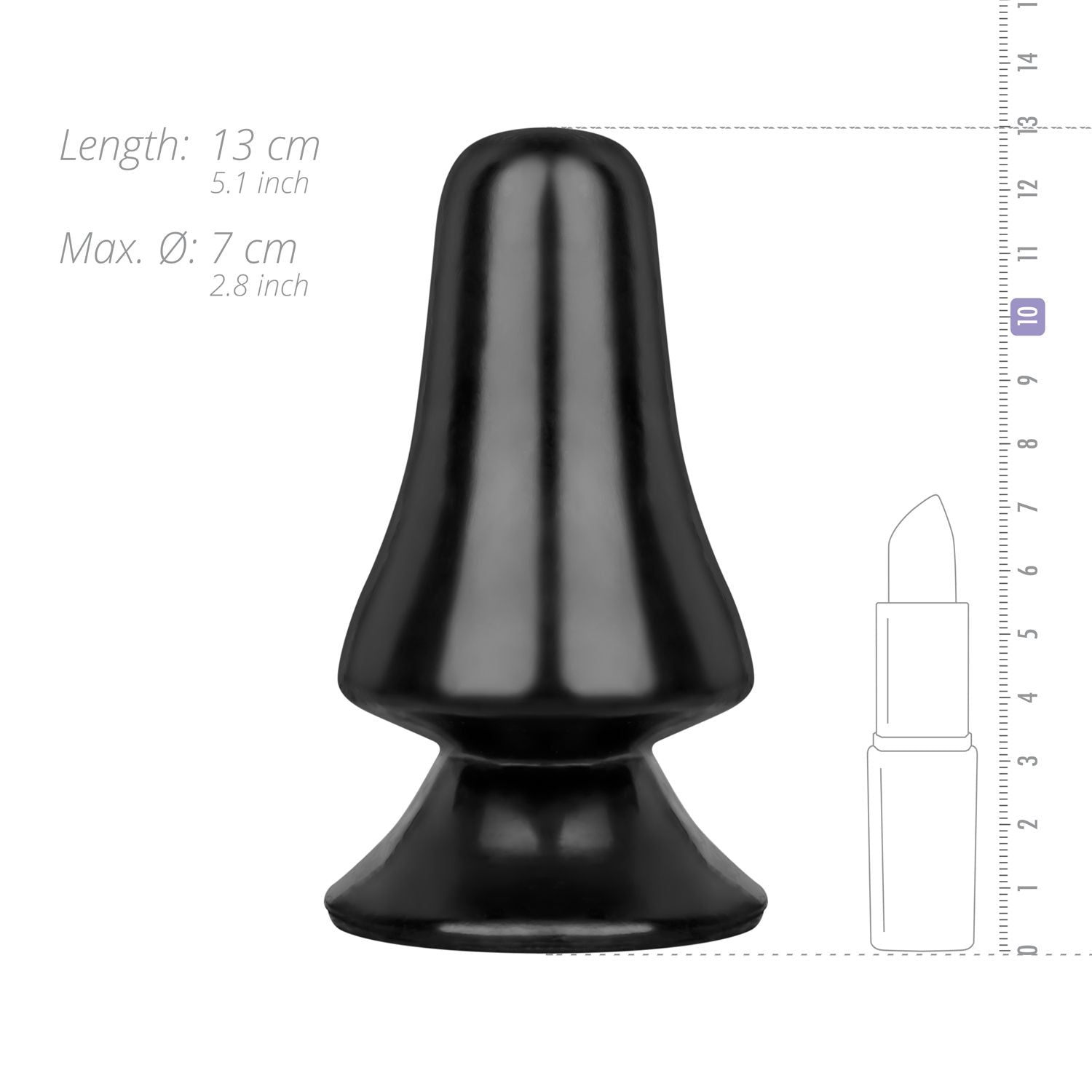 All Black Butt Plug 12 cm – Svart