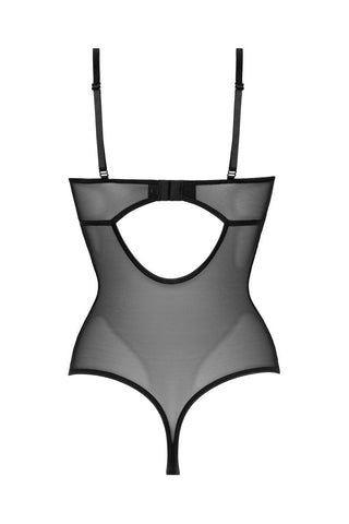 Erotisk Bodysuit Svart med Öppen Gren