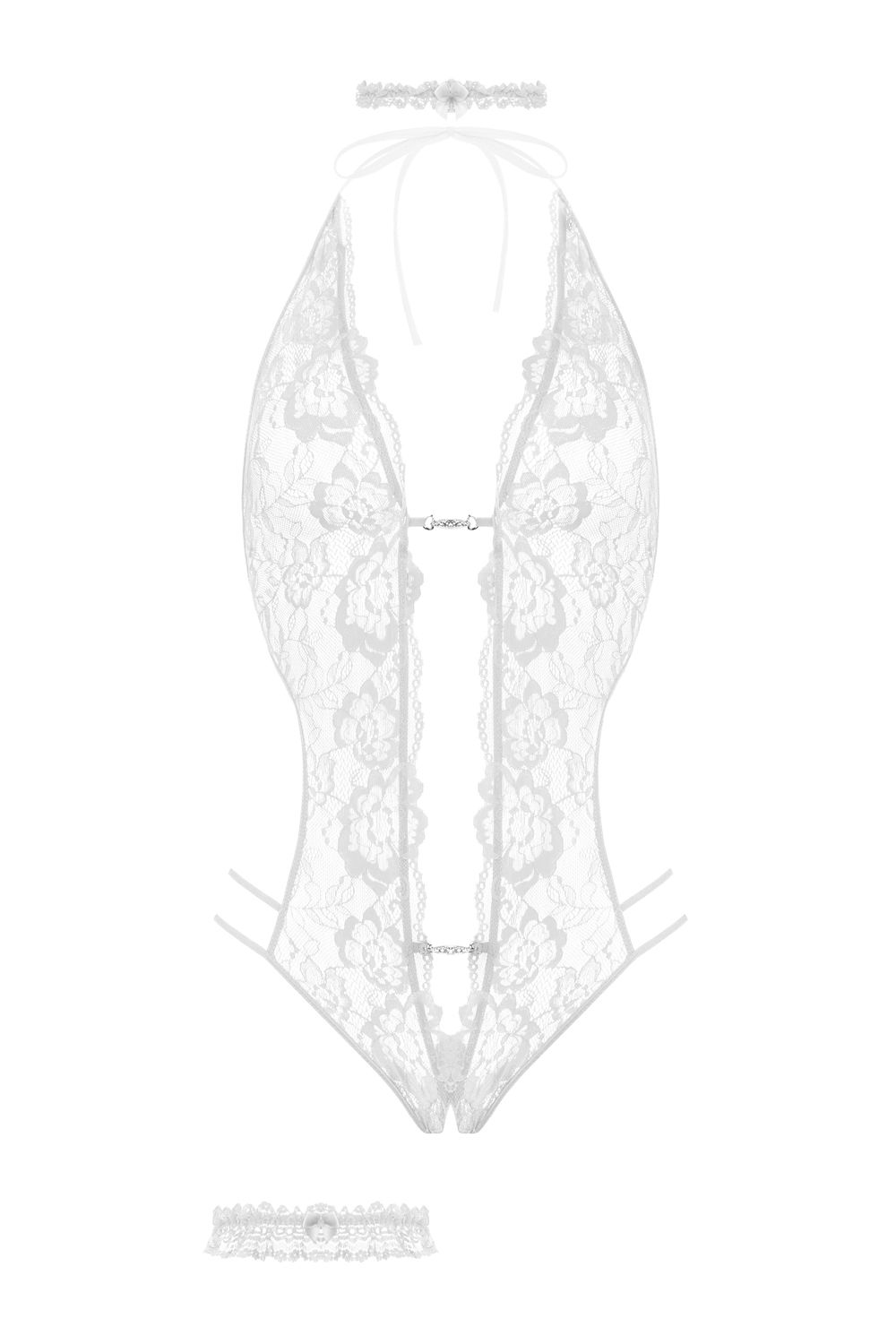 Erotisk Vit Lace Body