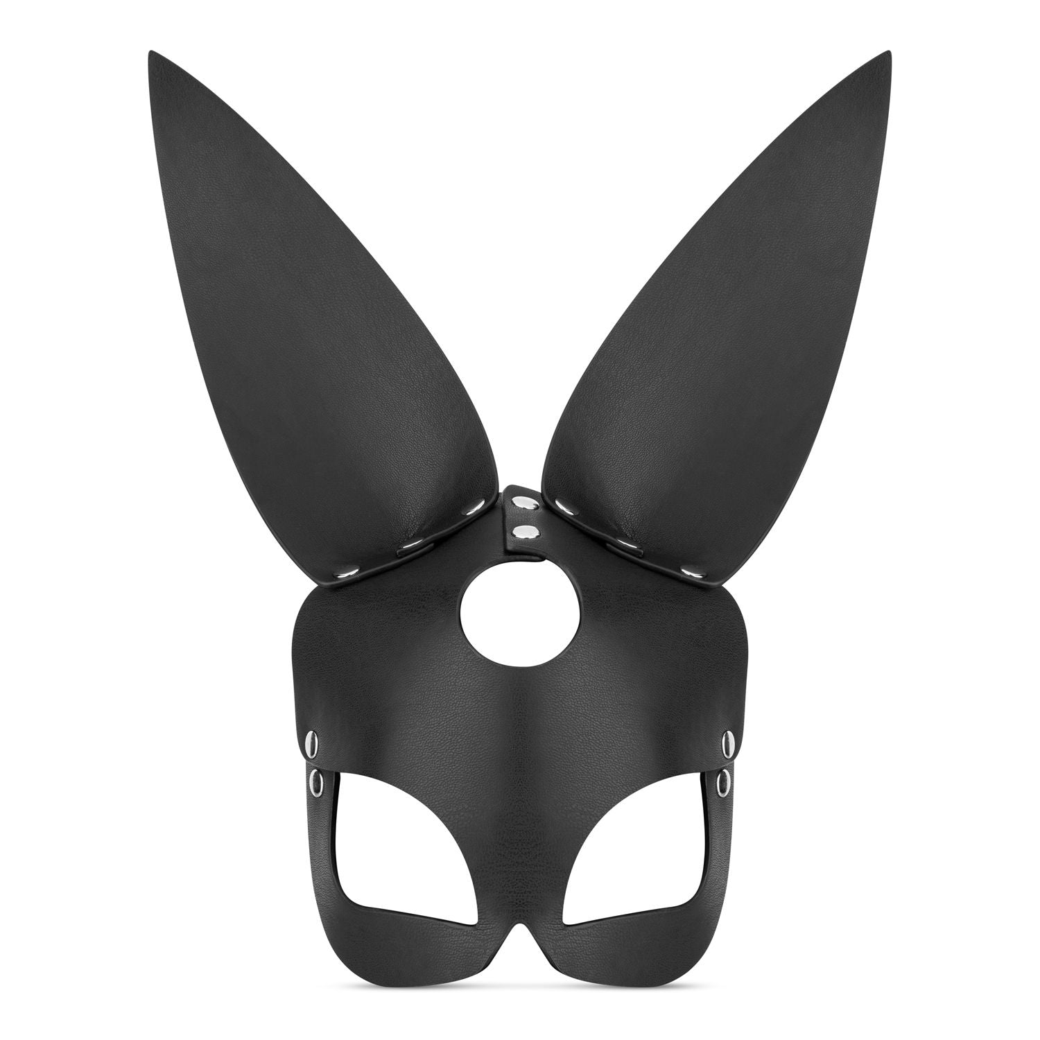 Svart Kaninmask i Konstläder – Fetish & Maskerad