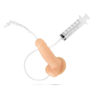 Dildo med Sugkopp & Sprutfunktion