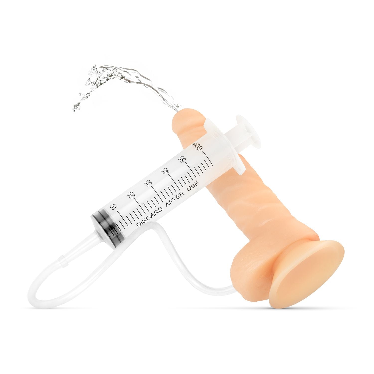Dildo med Sugkopp & Sprutfunktion