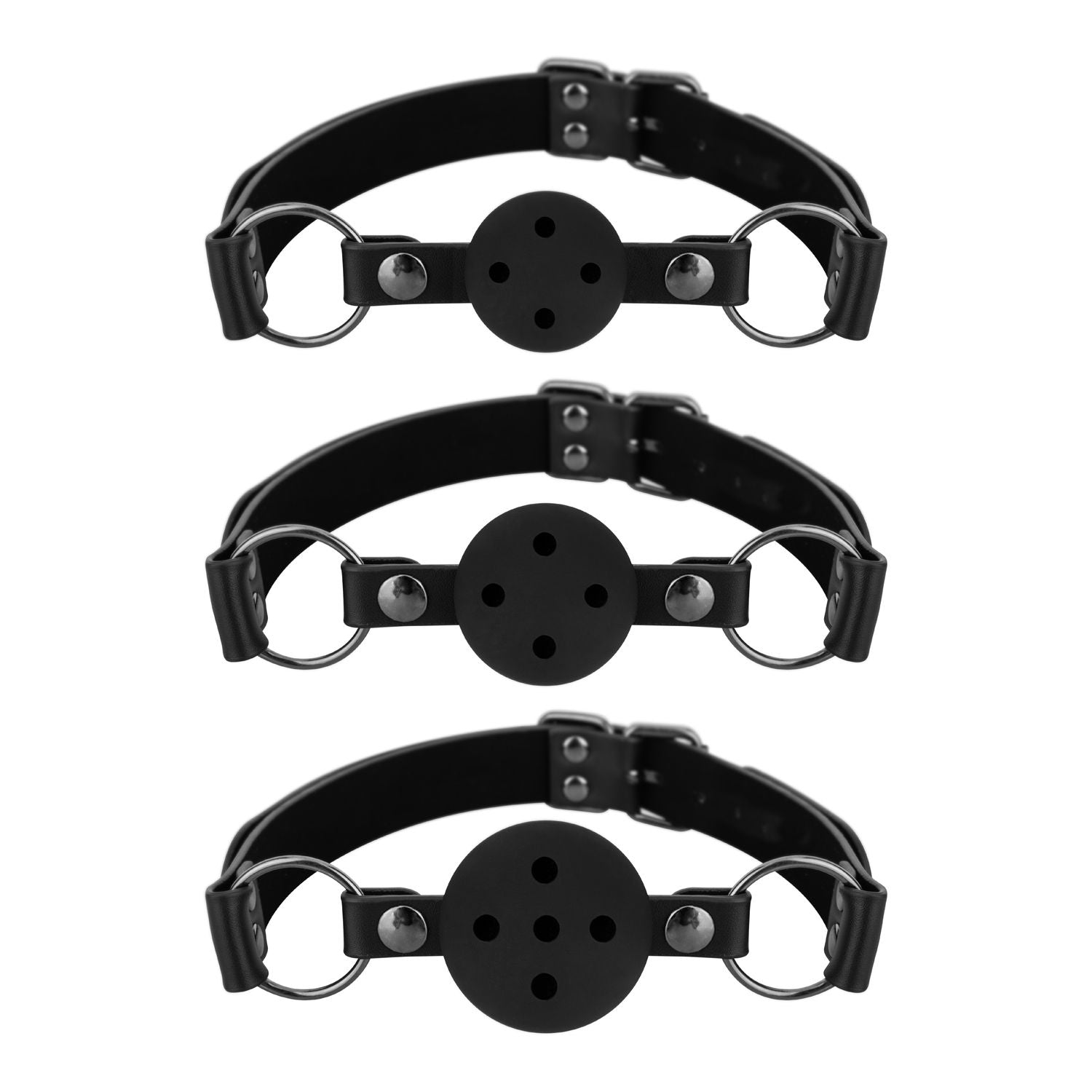 Svart Ball Gag 3-pack – Bedroom Fantasies
