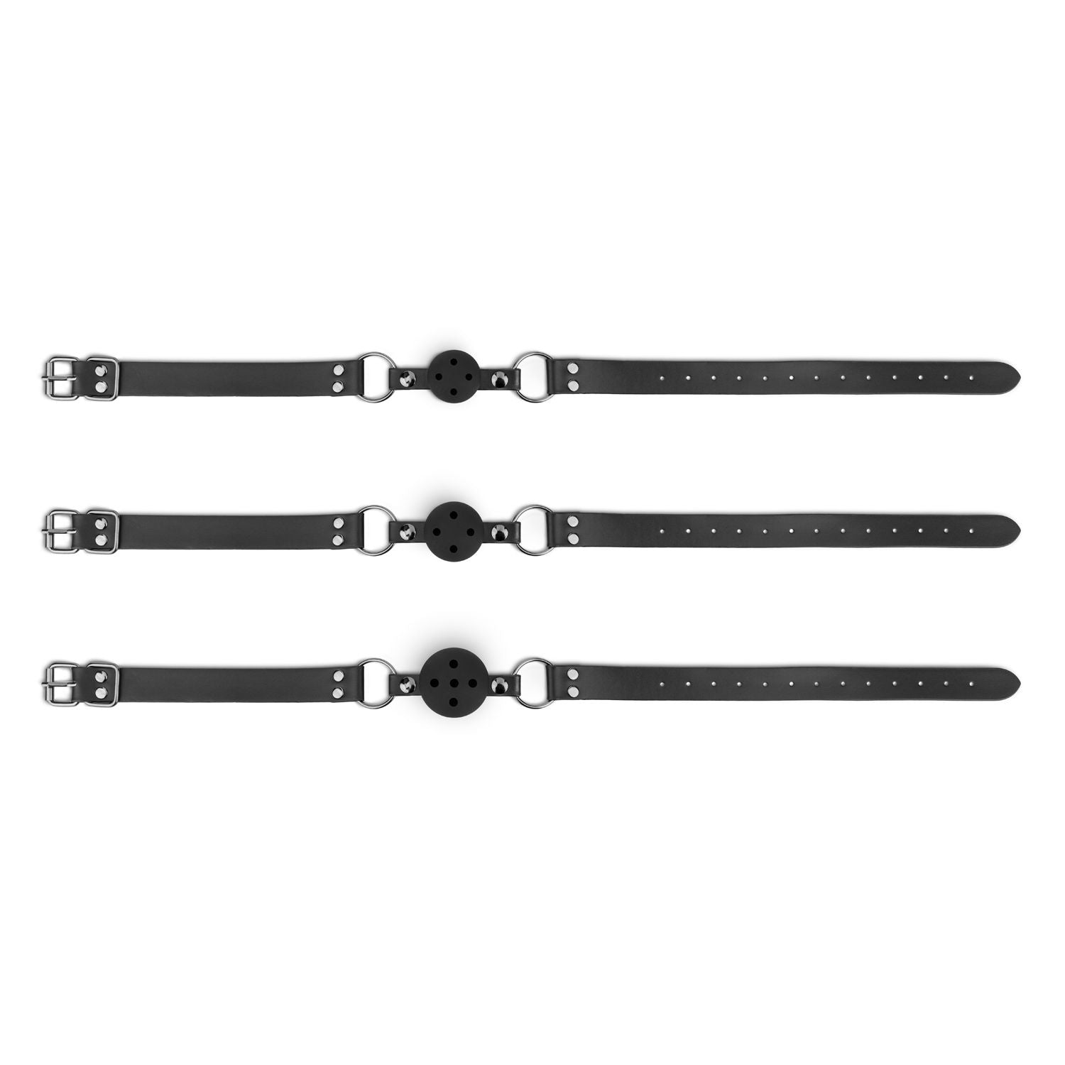 Svart Ball Gag 3-pack – Bedroom Fantasies