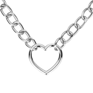 Elegant BDSM Halsband med Hjärtformad Ring