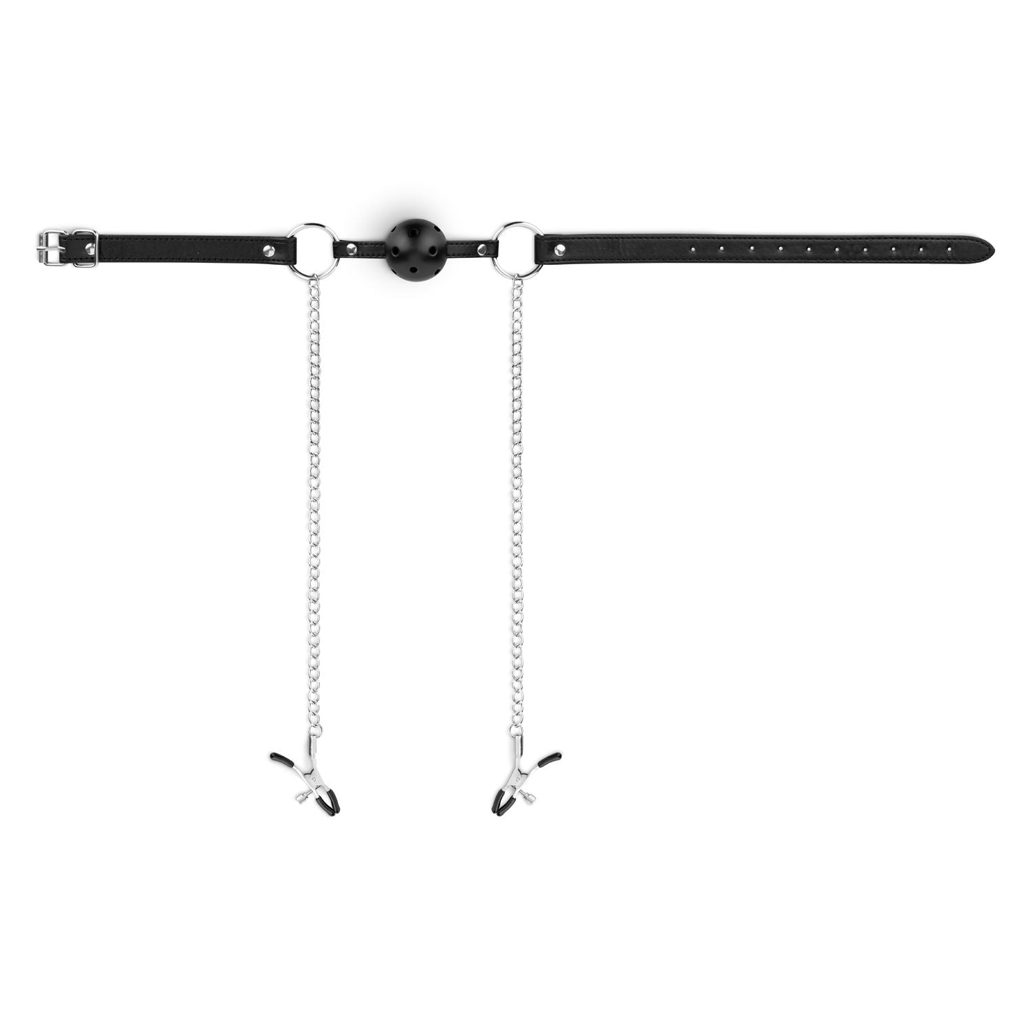 Ball Gag & Nipple Clamps – Bedroom Fantasies