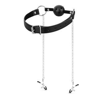 Ball Gag & Nipple Clamps – Bedroom Fantasies