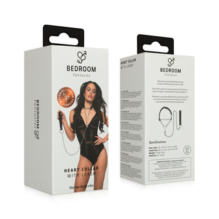 Elegant BDSM Halsband med Hjärtformad Ring