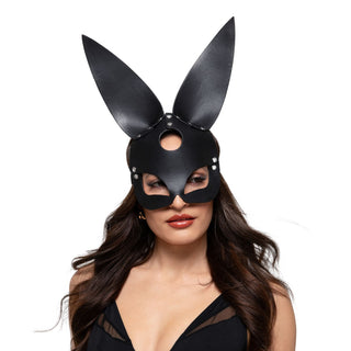 Svart Kaninmask i Konstläder – Fetish & Maskerad