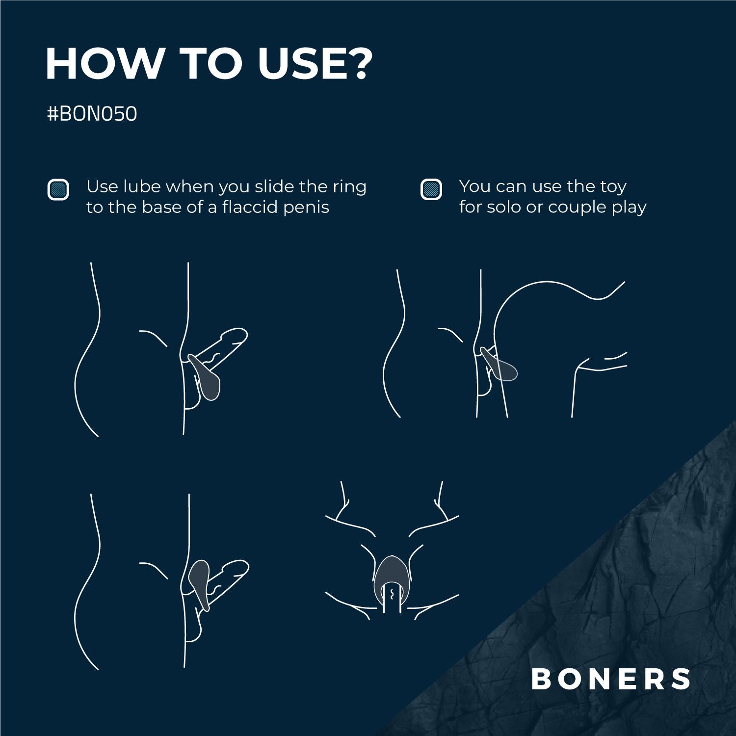 Boners Silikonring med Kraftig Vibration