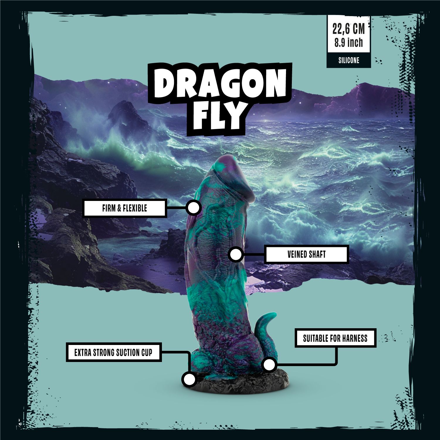 Mythical Mates Dragonfly – Monsterdildo med Sugkopp