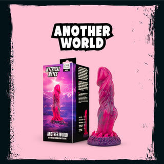 Fantasy Dildo Rosa & Lila med Sugkopp