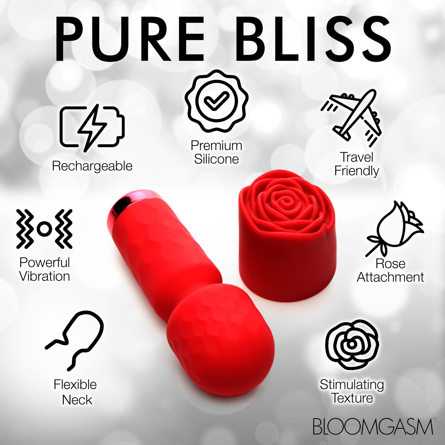 Mini Wand Vibrator i Rosdesign – Bloomgasm