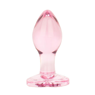 Anal Collection – Rosa Glasplug med Hjärtbas 7 cm