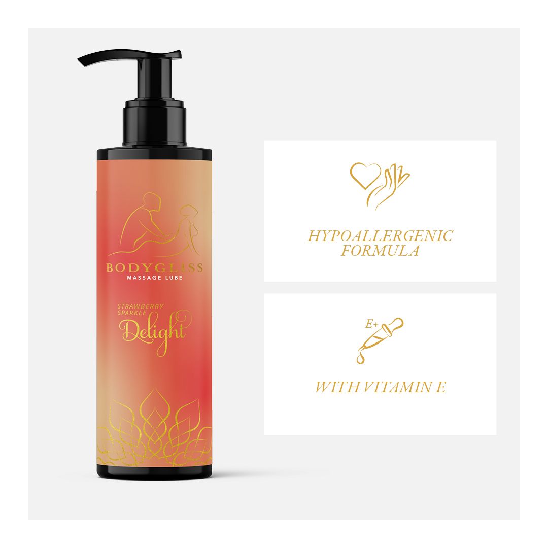 BodyGliss Massage & Glidolja – Jordgubb & Champagne