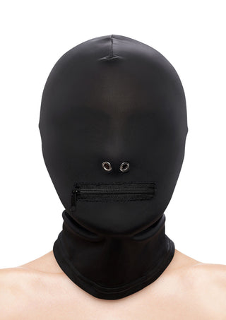 Huvudmask med Dragkedja för munnen