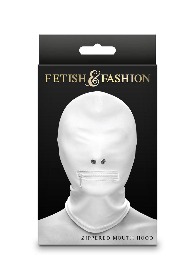 Head mask with zipper for the mouth