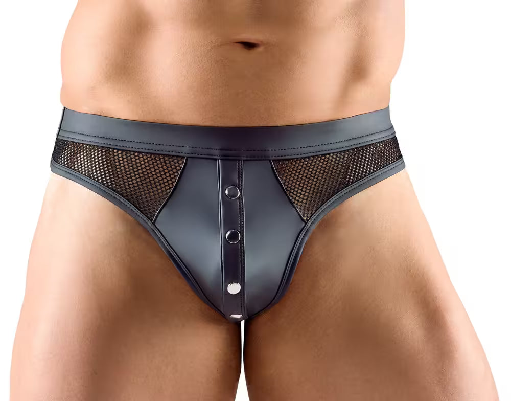 Svenjoyment Herrstring med nät & tryckknappar