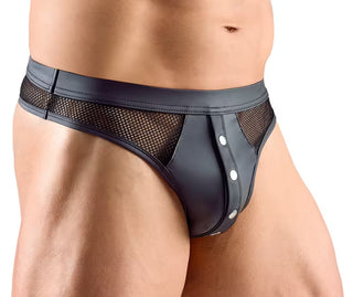 Svenjoyment Herrstring med nät & tryckknappar
