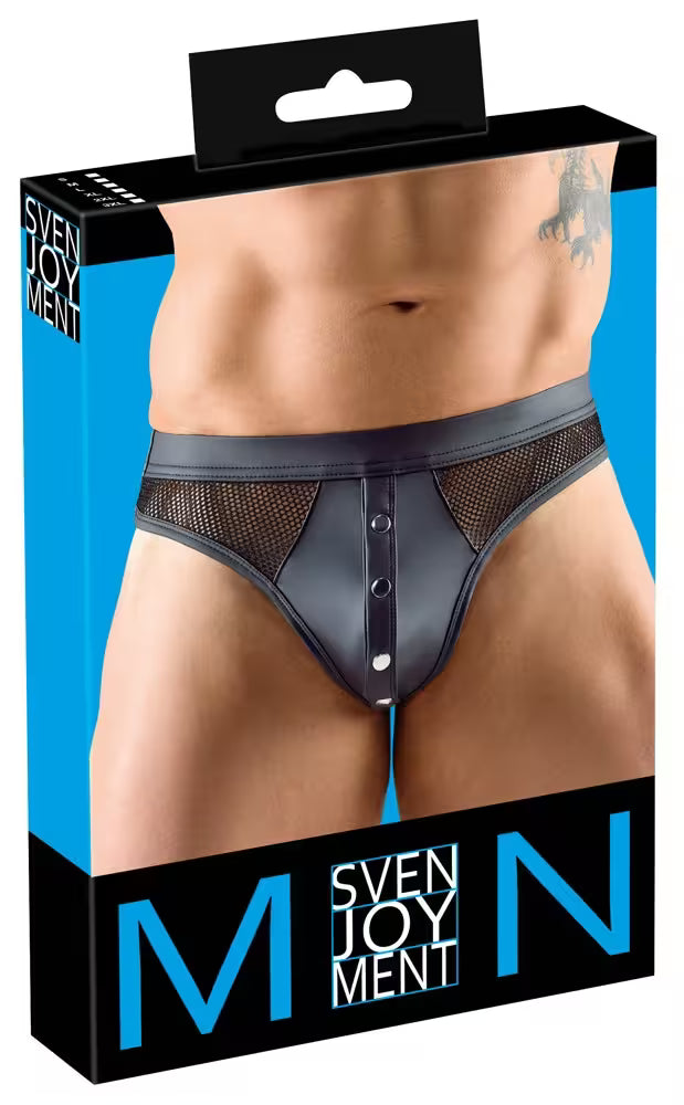 Svenjoyment Herrstring med nät & tryckknappar