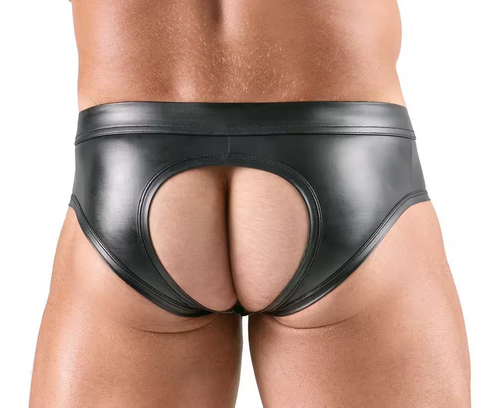 Svenjoyment briefs öppet bak – svart
