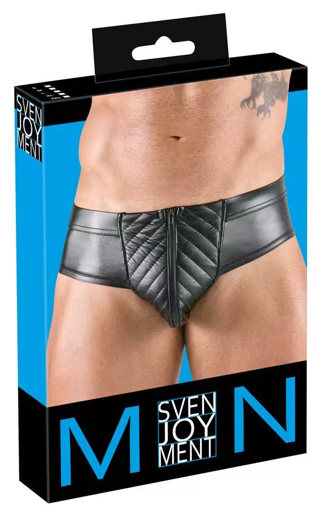 Svenjoyment briefs öppet bak – svart