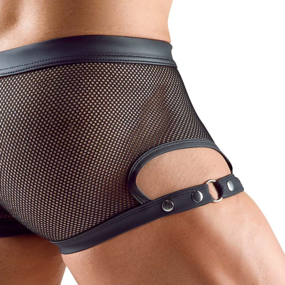 Men's Boxers in Black Mesh