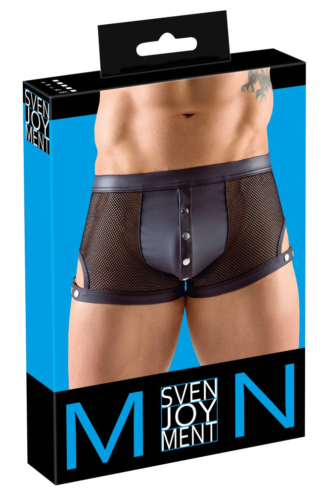 Men's Boxers in Black Mesh
