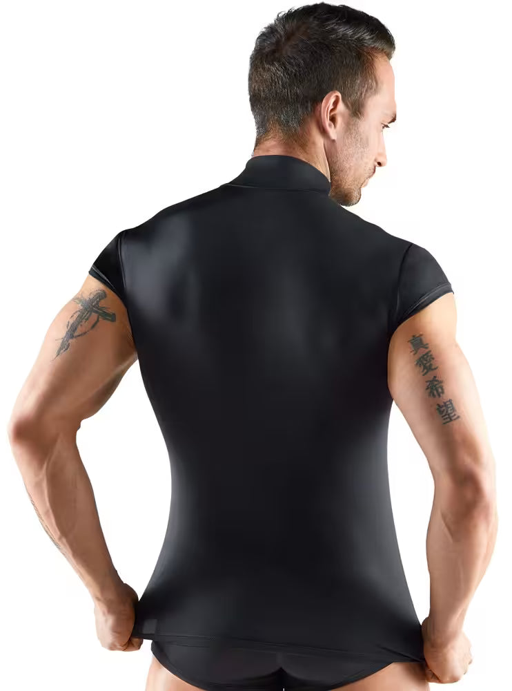 Svenjoyment herrskjorta med transparenta ränder