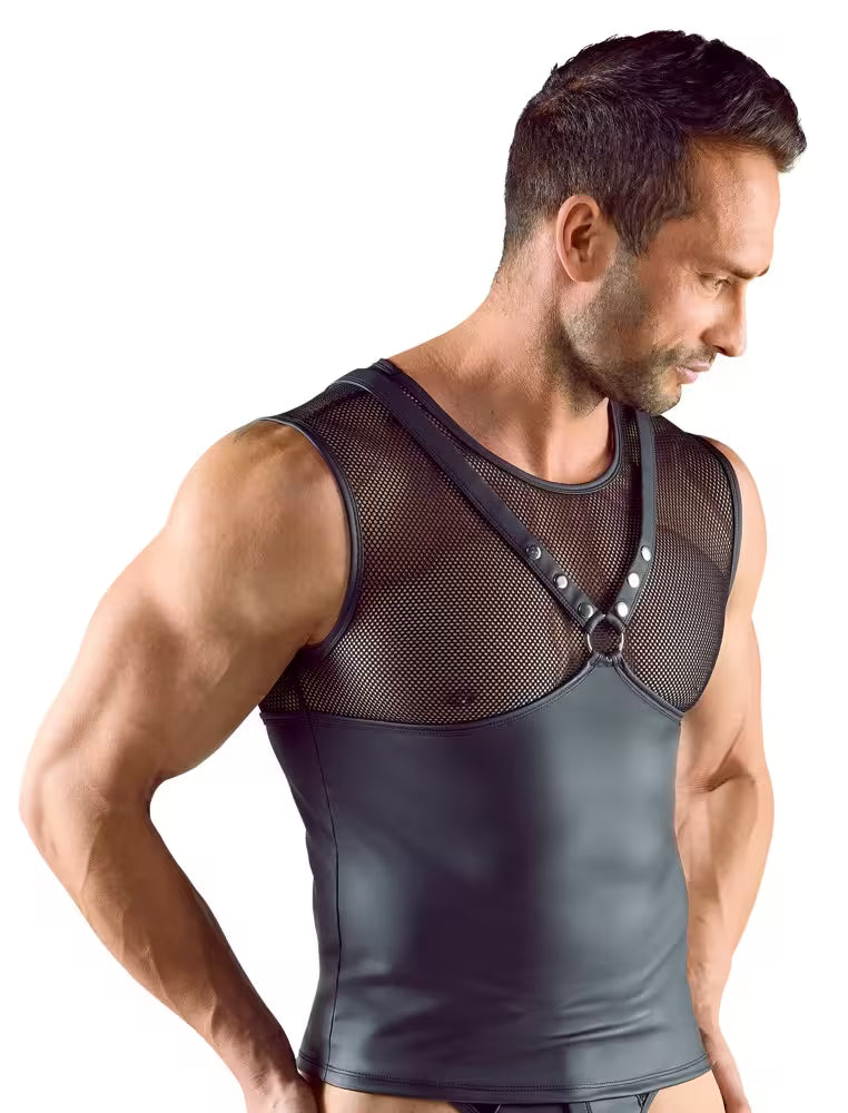 Svenjoyment ärmlös skjorta i harness-stil