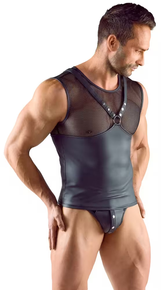 Svenjoyment ärmlös skjorta i harness-stil