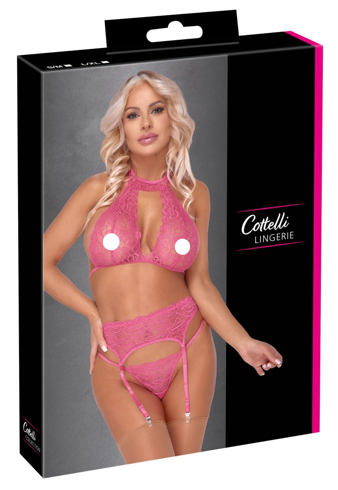 Pink Bra Matching Set