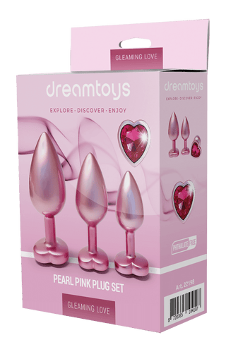 Gleaming Love Pearl Pink Buttplug Set