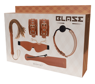 BDSM Set Veganskt Läder Cognac