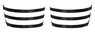 Svarta Strass-Garters med Strumpeband