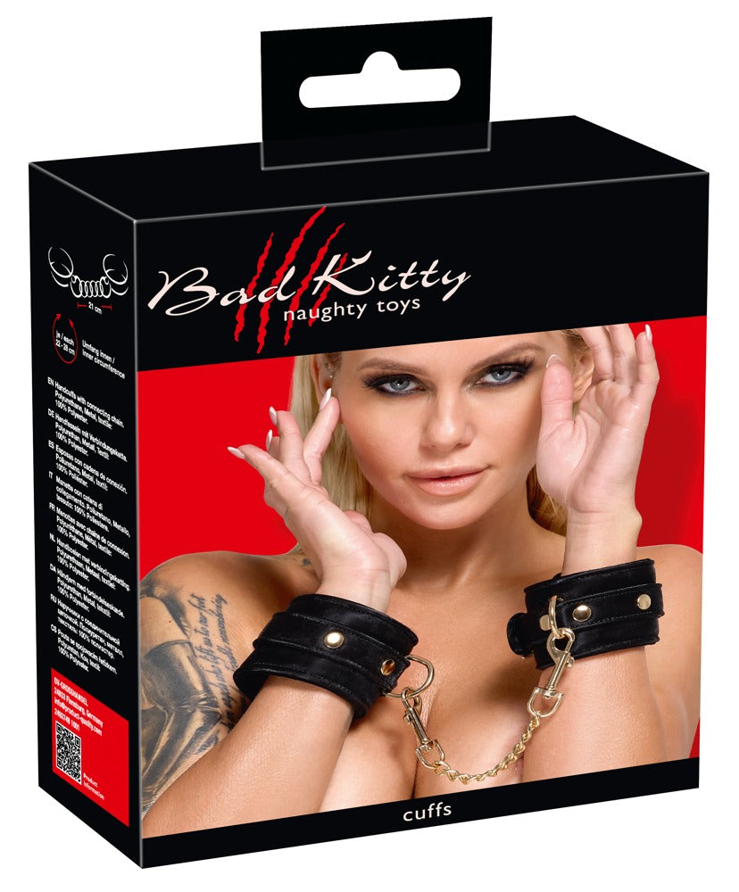 Bad Kitty Handbojor – Svart med Guld Kedja