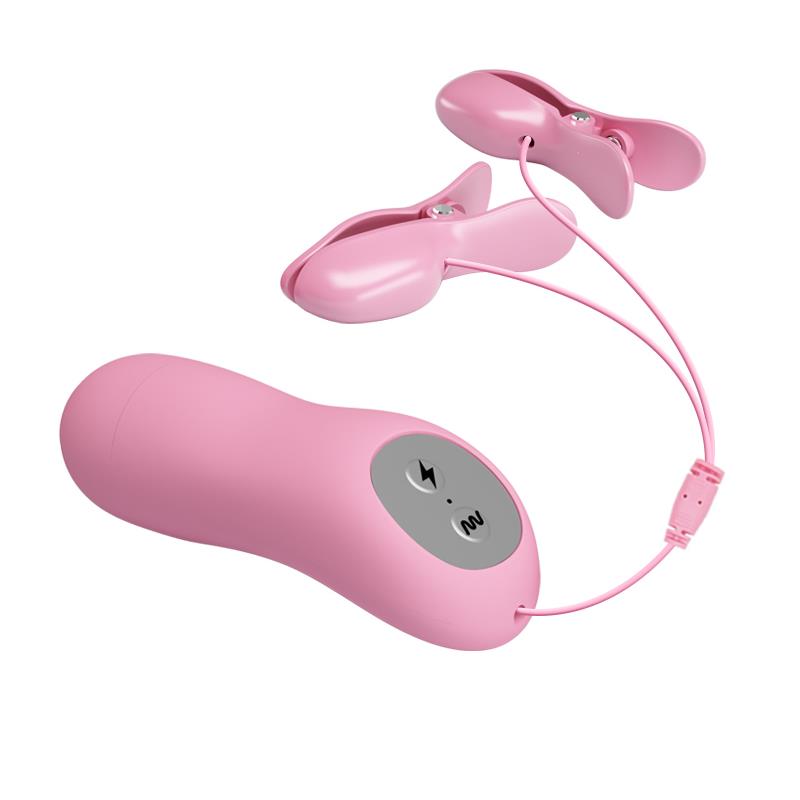 Rosa E-Stim Bröstklämmor