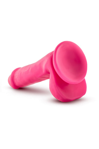 Neonrosa Dildo med Realistisk Känsla