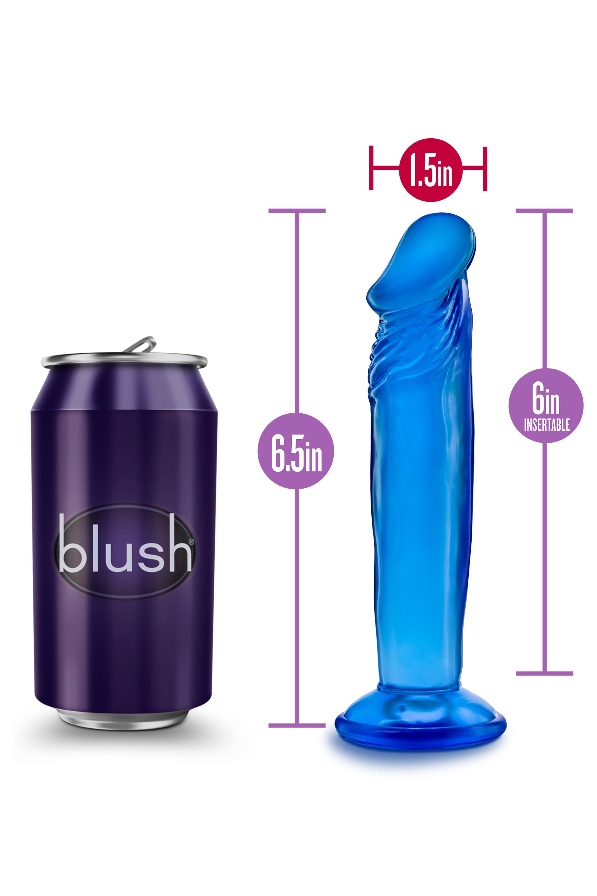 Sweet N’ Small Blå Dildo 16,5 cm