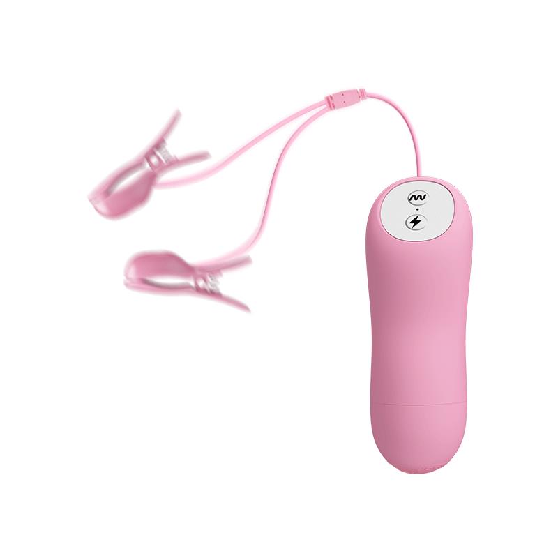 Rosa E-Stim Bröstklämmor