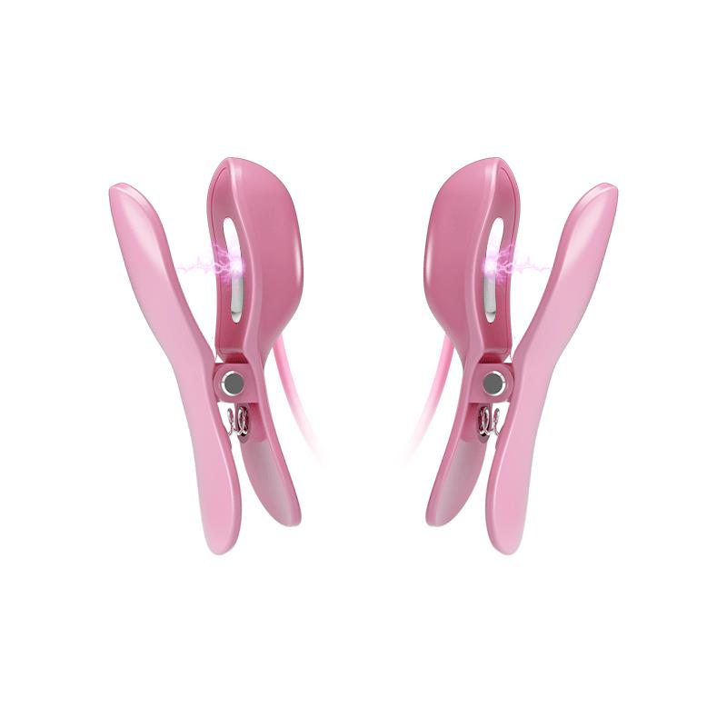 Rosa E-Stim Bröstklämmor