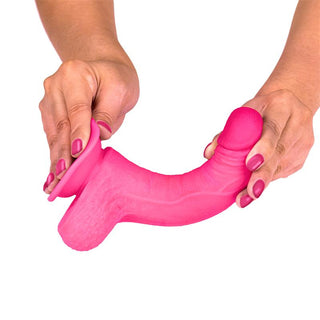 Rosa Slidy Naturskön Dildo 17 cm
