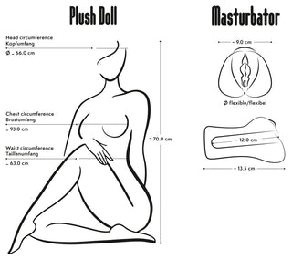 Plush Doll Leona Mjuk Docka med Masturbator