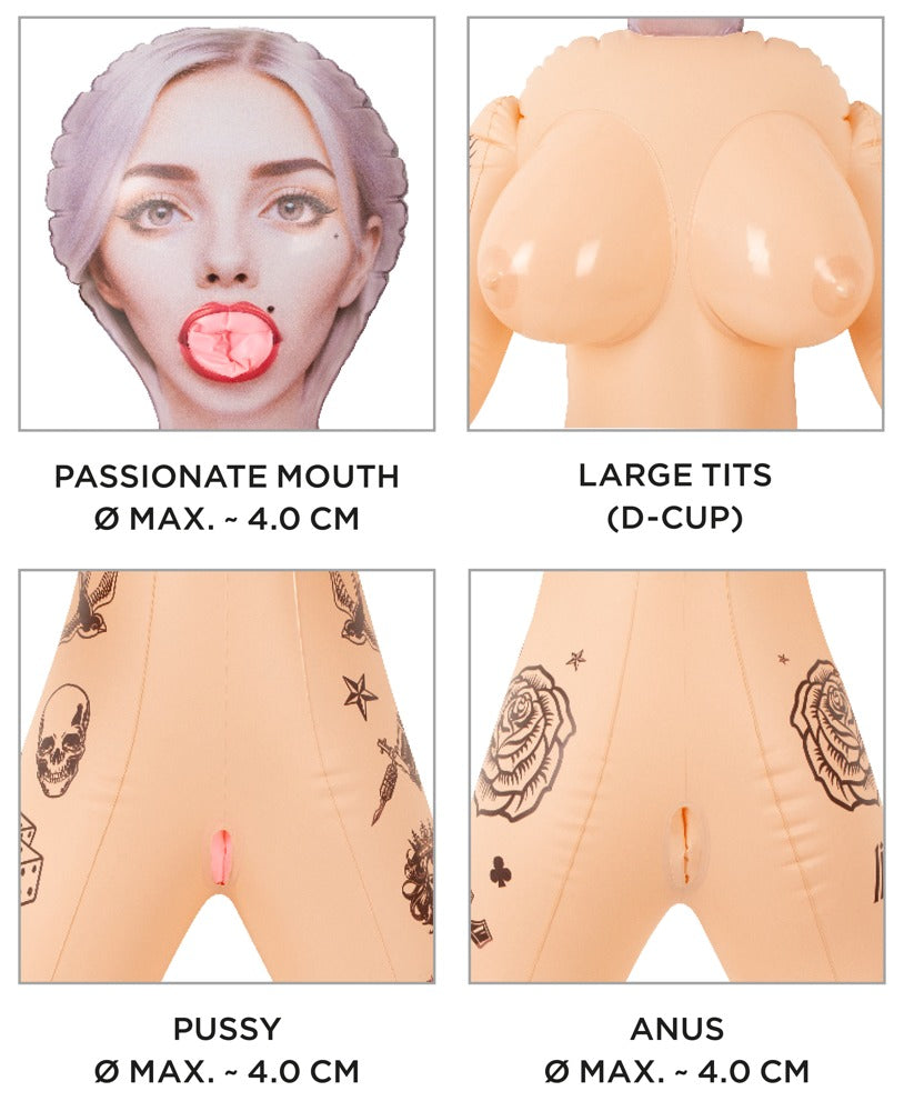 Uppblåsbar Docka Tattooed Love Doll