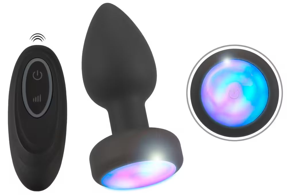 Vibrerande analplugg med LED-ljus