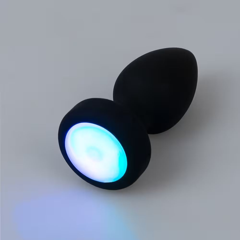 Vibrerande analplugg med LED-ljus