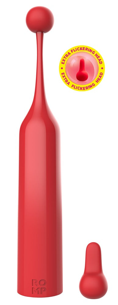Kompakt Mini Vibrator med 2 Silikonhuvuden