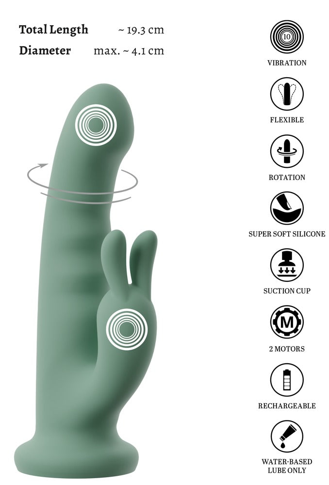 Beau Cœur LUVIO Rabbitvibrator med Sugpropp