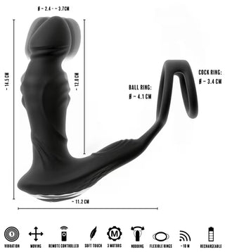 Rebel RC Prostatavibrator med fjärrkontroll