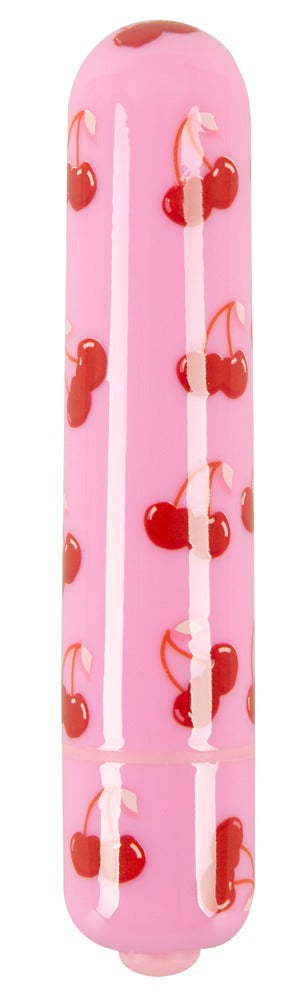 CHERRY Mini Vibrator – Körsbärsmönstrad Minivibrator